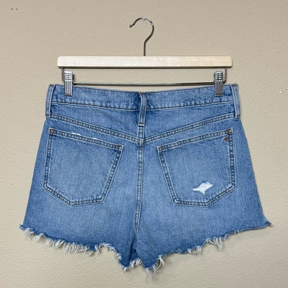 Madewell shorts women 27 100% cotton high waist light wash relaxed denim blue - Picture 2 of 11